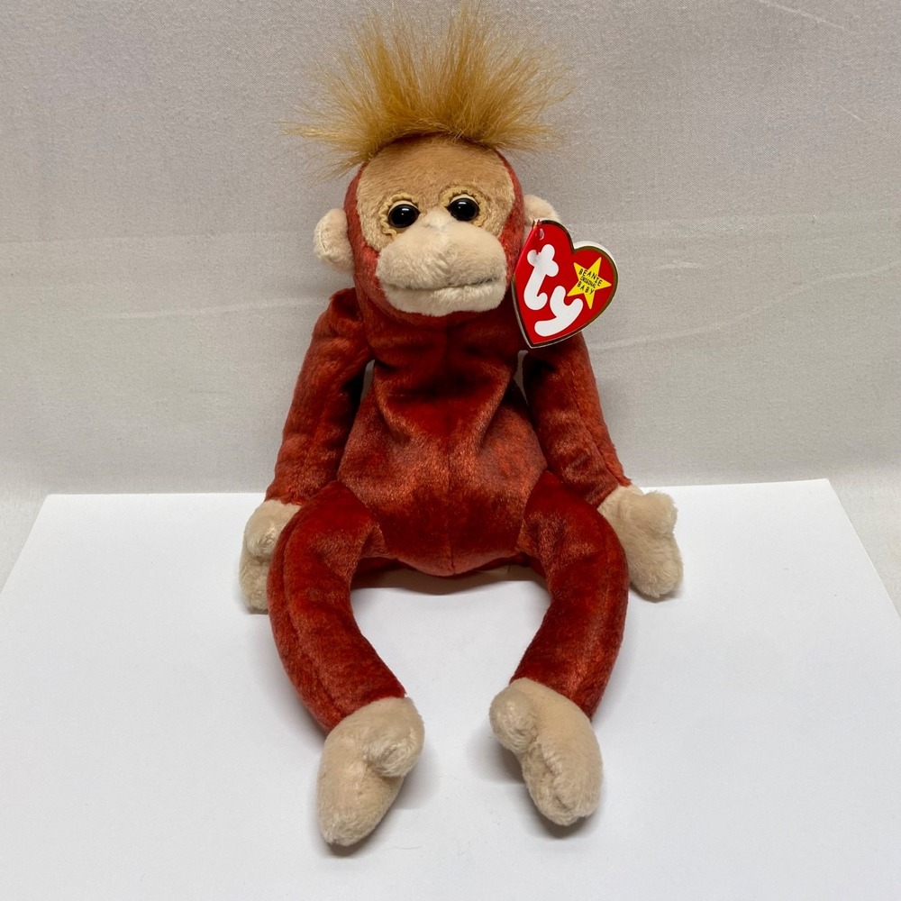 Vintage Ty Beanie Baby Schweetheart Orangutang Monkey 1999 Retired Plush Rare